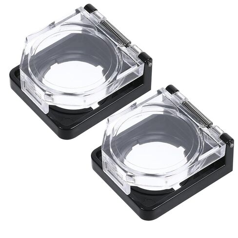 Power Push Button Switch Cover, 2 Pcs Dustproof Safety Button Cap Waterproof and Collision Resistant Power Buttons Cover Protector for 38 x 34 mm Mounting Hole Computer PC Desktop in Saudi Arabia