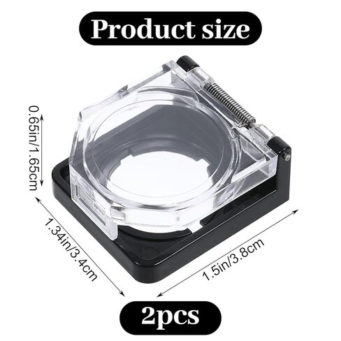 Power Push Button Switch Cover, 2 Pcs Dustproof Safety Button Cap Waterproof and Collision Resistant Power Buttons Cover Protector for 38 x 34 mm Mounting Hole Computer PC Desktop in Saudi Arabia