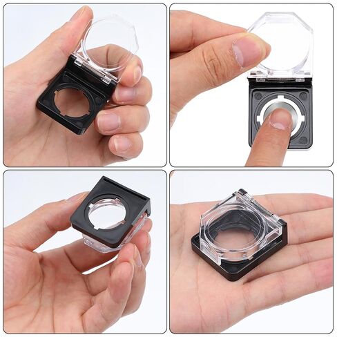 Power Push Button Switch Cover, 2 Pcs Dustproof Safety Button Cap Waterproof and Collision Resistant Power Buttons Cover Protector for 38 x 34 mm Mounting Hole Computer PC Desktop in Saudi Arabia