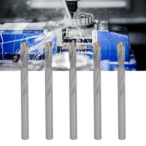 Straight Shank Twist Drill 5mm Tungsten Steel, 10Pcs Engraving Milling Cutter for PCB CNC - High Wear Resistance, Precise Cutting, Multi - Material Use in Saudi Arabia