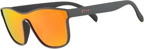 goodr Voight-Kampff Vision Polarized Sunglasses, Medium Sized (VRG), Gray Solid Frames with Rose Mirrored Reflective Lens, UV400 Protection, No Slip, No Bounce in Saudi Arabia