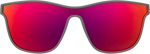 goodr Voight-Kampff Vision Polarized Sunglasses, Medium Sized (VRG), Gray Solid Frames with Rose Mirrored Reflective Lens, UV400 Protection, No Slip, No Bounce in Saudi Arabia