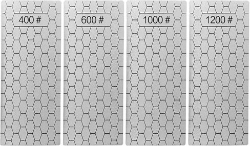 4 Pcs Hone Blades, 400-1200 Grit, Honeycomb Sharpening Stones, for Knife & Chisel with Laser Etching in Kuwait