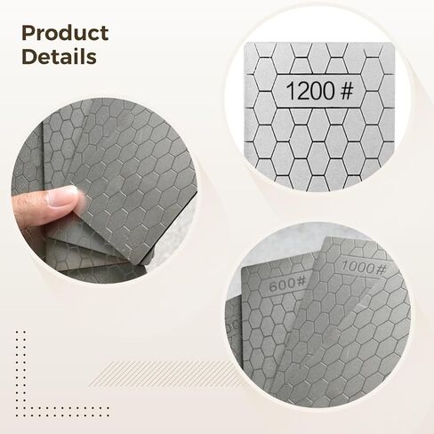 4 Pcs Hone Blades, 400-1200 Grit, Honeycomb Sharpening Stones, for Knife & Chisel with Laser Etching in Kuwait