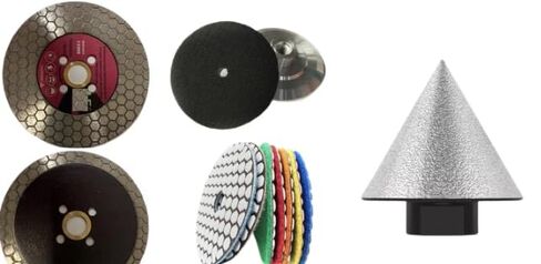 Diamond Polishing KIT 2" Bevel Bit 4" Pads 4-1/2" Grinding Blade Marble Ceramic in Kuwait