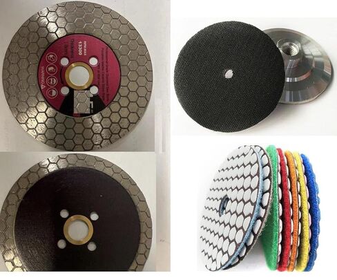 Diamond Polishing KIT 2" Bevel Bit 4" Pads 4-1/2" Grinding Blade Marble Ceramic in Kuwait