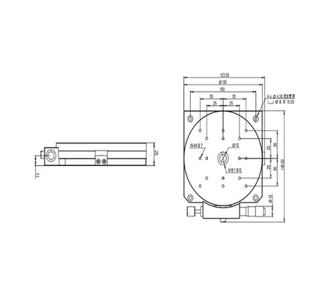 طاولة إمالة دوارة دقيقة LSD-SP-12010R منصة زاوية دقيقة أصلية in Kuwait