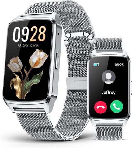 ساعة تتبع اللياقة البدنية للرجال والنساء، متتبع الأنشطة لهواتف iPhone وAndroid مع عداد الخطوات والسعرات الحرارية ومراقبة النوم و110+ أوضاع رياضية، ساعة ذكية مقاومة للماء IP68 (الحد الأدنى، ذهبي، 1.57) in Kuwait