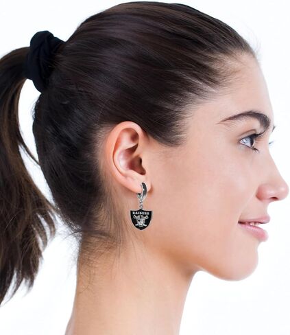 أقراط هوجي هوب من Siskiyou Sports NFL Las Vegas Raiders، ألوان الفريق، مقاس واحد in Kuwait