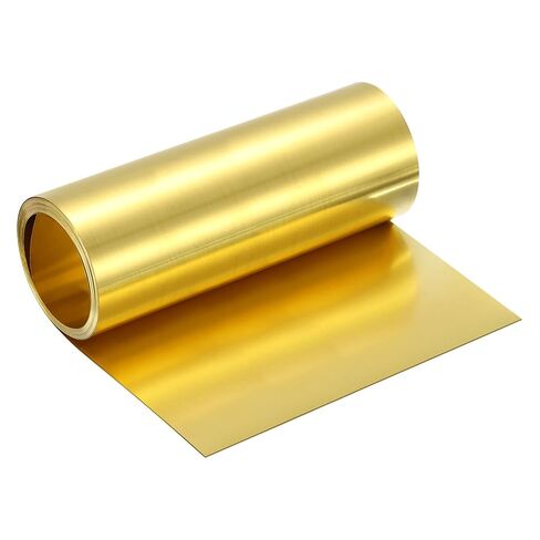 uxcell Brass Sheet Roll, 40" x 8" x 0.016" Metal Flashing Brass Foil Roll for Crafting, Electrical DIY Projects Repairs, Gold in Saudi Arabia