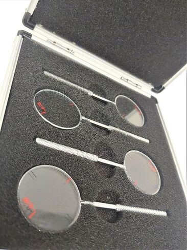 0.25/0.50/0.75/1.00 Optometry Trial Jackson Cross Cylinder Set Diopters Optics Lens/w Case in Kuwait