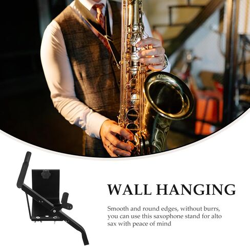 حامل تثبيت على الحائط من ألتو ساكسفون، حامل معدني، خطاف، ملحقات الساكسفون، تخزين ساكس موفر للمساحة للتعليق على الحائط in Kuwait