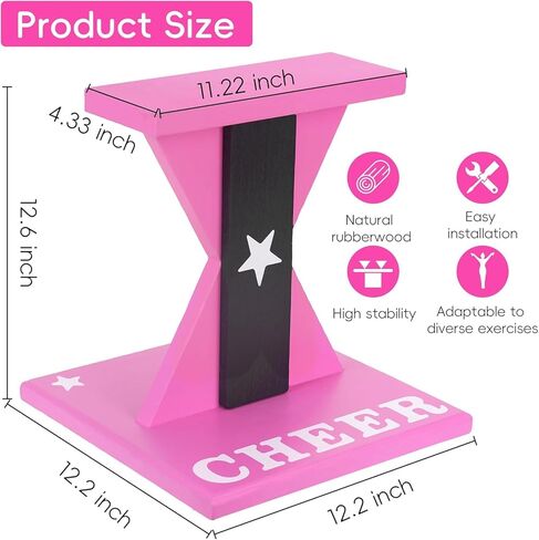 مدرب توازن التشجيع، تمرين تدريب الحركات البهلوانية لمعدات التشجيع الخشبية، لوح التوازن بحامل الطائر الوردي للقوة الأساسية والثبات والتحكم في الجسم in Kuwait