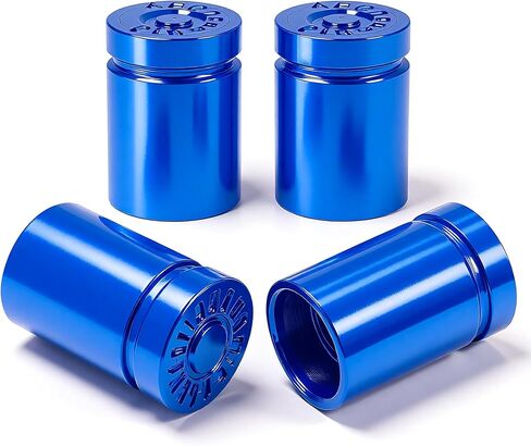 4PCS Bullet Shell Tire Valve Stem Caps, Leak-Proof Air Caps Cover, Airtight Aluminum Alloy Dust-Proof Car Accessories, Universal for Cars, SUVs, Bikes, Trucks and Motorcycles (Black) in Kuwait