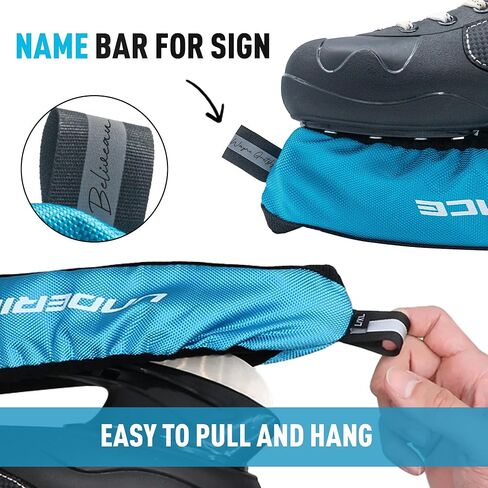 واقيات التزلج على الجليد من UICE، غطاء شفرة التزلج لتزلج الهوكي، واقيات التزلج على الجليد، هدية الهوكي للشباب وAdlut (صغار أسود) in Kuwait