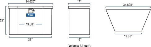 UWS EC20391 34-Inch Heavy-Wall Aluminum Trailer Tongue Tool Box, RigidCore Lid in Kuwait