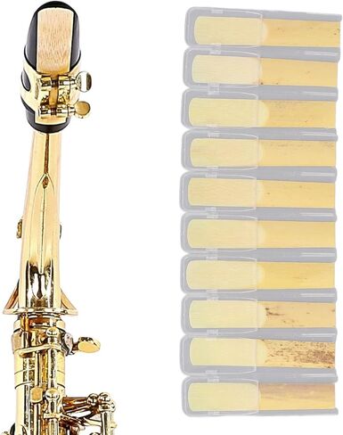 Bb Saxophone Reeds Bb Soprano Sax Reeds 2.5 Strength Professional Saxophone Reeds with Unfiled Design for Beginners Professionals(10PCS) in Kuwait