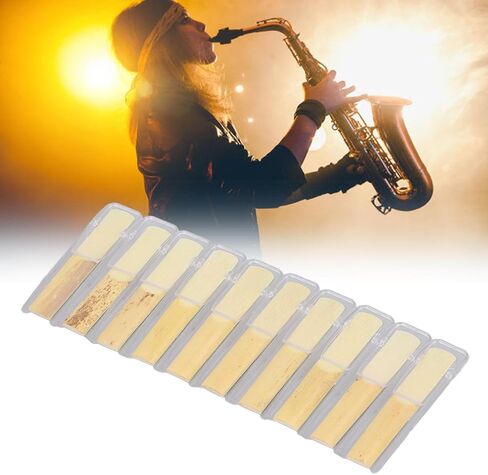 Bb Saxophone Reeds Bb Soprano Sax Reeds 2.5 Strength Professional Saxophone Reeds with Unfiled Design for Beginners Professionals(10PCS) in Kuwait