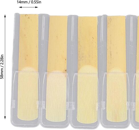 Bb Saxophone Reeds Bb Soprano Sax Reeds 2.5 Strength Professional Saxophone Reeds with Unfiled Design for Beginners Professionals(10PCS) in Kuwait