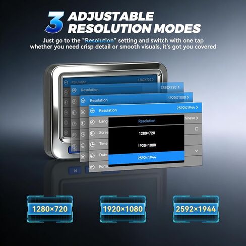 4-Way 360° Articulating Borescope with 6 Light, Endoscope Camera with 6.2mm Probe, 8X Zoom Inspection Camera for Automotive Engine Pipe HVAC in Kuwait