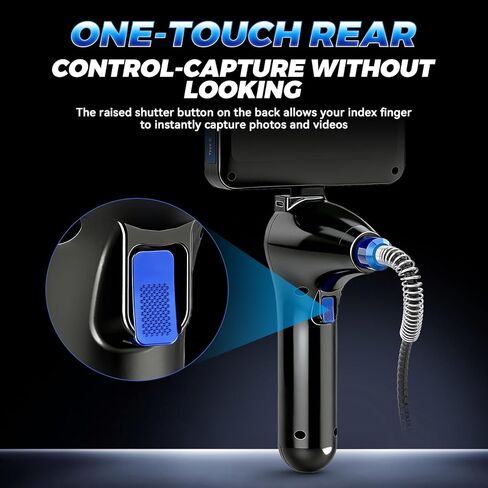 4-Way 360° Articulating Borescope with 6 Light, Endoscope Camera with 6.2mm Probe, 8X Zoom Inspection Camera for Automotive Engine Pipe HVAC in Kuwait