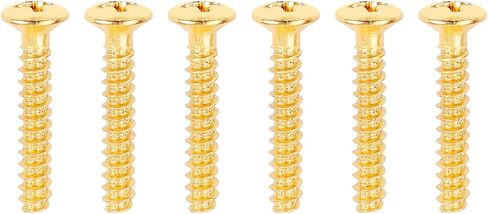 Banworks متري الموضوع 3.5x22mm M3.5 الغيتار الكهربائي لفائف واحدة لاقط تعديل الارتفاع مسامير لاقط تركيب مسامير مجموعة ل Squier Stratocaster Strat ST Tele TL حزمة من 6 JT/DXQLS-03 ذهبي in Saudi Arabia