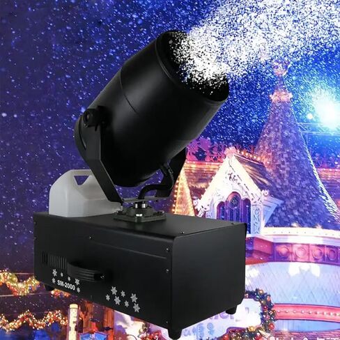 4000W Snowflake-Shaped Remote Control Snow Machine, Suitable for Party Event Stages, Intelligent Head-Moving in Saudi Arabia