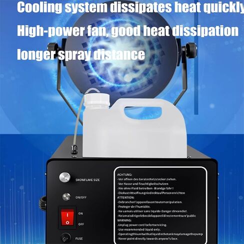 4000W Snowflake-Shaped Remote Control Snow Machine, Suitable for Party Event Stages, Intelligent Head-Moving in Saudi Arabia