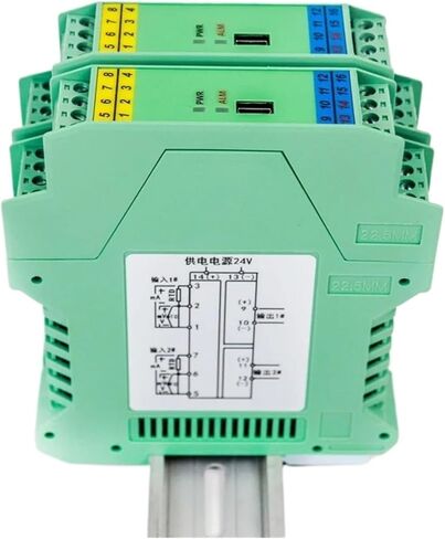 1pcs 1 in 2 Out PT100 PT1000 Thermocouple 4-20ma 0-10v Input Output Universal Signal Isolator with Programmer(22-28V,0-10MA_IN0-5VDC) in Kuwait