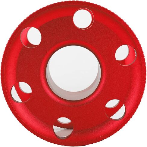 بكرة بكرة إصبع للغوص من سبائك الألومنيوم، سوداء، حجم صغير - مقاومة متينة للتآكل، استخدام مريح مع القفازات، مثالية للغوص الفني والكهف (أحمر) in Kuwait