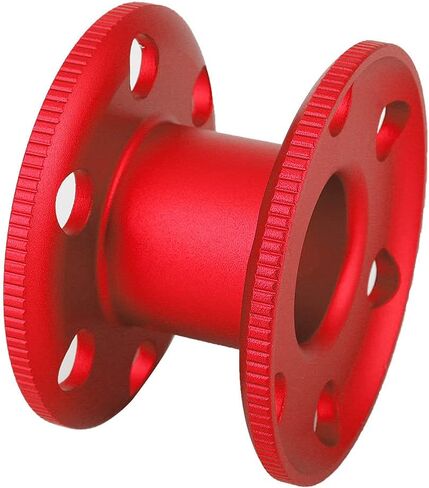 بكرة بكرة إصبع للغوص من سبائك الألومنيوم، سوداء، حجم صغير - مقاومة متينة للتآكل، استخدام مريح مع القفازات، مثالية للغوص الفني والكهف (أحمر) in Kuwait