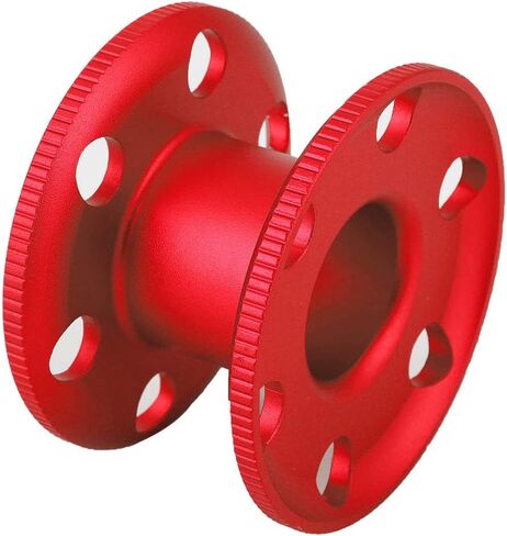 بكرة بكرة إصبع للغوص من سبائك الألومنيوم، سوداء، حجم صغير - مقاومة متينة للتآكل، استخدام مريح مع القفازات، مثالية للغوص الفني والكهف (أحمر) in Kuwait