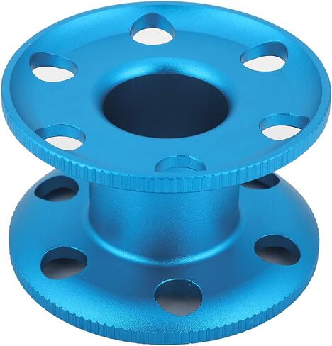 بكرة بكرة إصبع الغوص من سبائك الألومنيوم، سوداء، حجم صغير - مقاومة متينة للتآكل، استخدام مريح مع القفازات، مثالية للغوص الفني والكهف (أزرق) in Kuwait