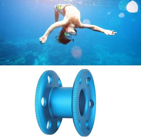 بكرة بكرة إصبع الغوص من سبائك الألومنيوم، سوداء، حجم صغير - مقاومة متينة للتآكل، استخدام مريح مع القفازات، مثالية للغوص الفني والكهف (أزرق) in Kuwait