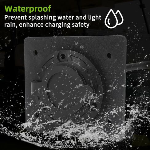 AUTOVIC Charger Port Cover Plate Adapter with 120V Plug for Lithium Battery Compatible with EZGO TXT36 Golf Cart in Kuwait