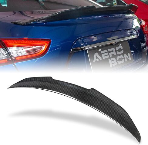 AeroBon Real Carbon Fiber Trunk Spoiler Compatible with 2013-2023 Maserati Ghibli Spoiler (OE Style) in Kuwait