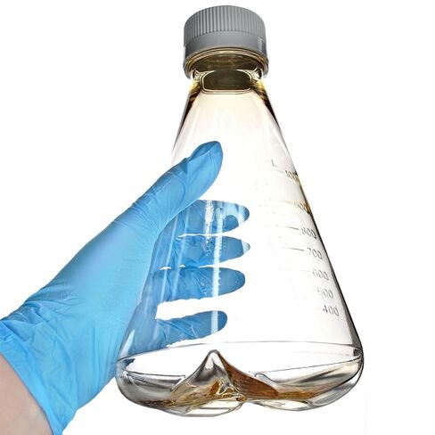 Eisco - Pack of 6, 1L Sterile Polycarbonate Erlenmeyer Flasks, Non-Vented, Baffled Bottom, Gamma Sterilized, USP Class VI, Lab-Grade, Mixing, Cell Culture, Shaker Compatible in Saudi Arabia