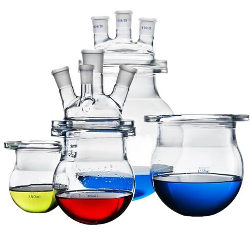 Laboratory Glass Reactor Reaction Kettle Three Or Four Necks Glass Reaction Still Flask Beaker(500mL) in Saudi Arabia