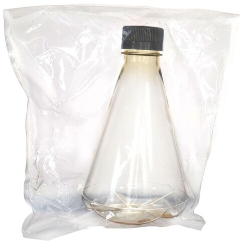 Eisco - Pack of 6, 1L Sterile Polycarbonate Erlenmeyer Flasks, Non-Vented, Baffled Bottom, Gamma Sterilized, USP Class VI, Lab-Grade, Mixing, Cell Culture, Shaker Compatible in Saudi Arabia