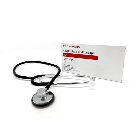Dukal TEC 1100 Tech-Med Stethoscope, Single Head, 22" Size, Black, Lightweight Single Head Stethoscope for Nurses, Doctors, Paramedics, and Students in Saudi Arabia