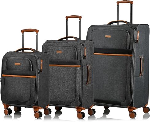CHAMPS Classic Collection - 3-piece Softside Luggage set - Khaki in Saudi Arabia