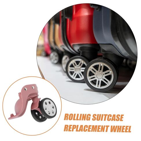 Luggage Wheels Replacement Universal Swivel Wheels for Suitcase 2 Pairs Sturdy Replacement Parts for Trolley Bags Suitable for Luggage Repair in Saudi Arabia