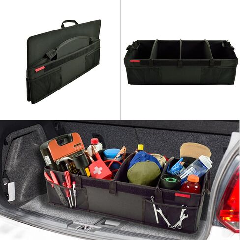 California Berkeley University Licensed Golden Bears Heavy Duty Rigid Base Trunk Organizer -70 LB Capacity - Adjustable Dividers - 30" wide x 15" deep - Designed & Quality Approved in the USA in Saudi Arabia