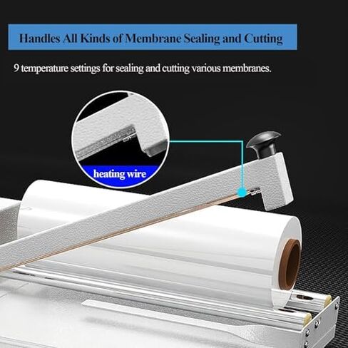 2-in-1 Shrink Wrap Machine with Heat Gun, Adjustable 9 Temp Levels, Fast 1-2s Sealing, Compatible with PVC & POF Film, Efficient Hand Wrapping Sealer (SKA600) in Saudi Arabia