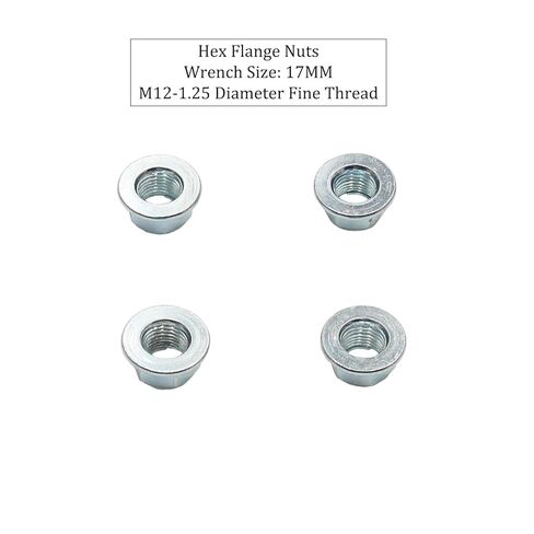 12mm M12 x 1.25mm Exhaust Manifold Self Locking Nuts Hex w/Flange Pack of 4 in Saudi Arabia