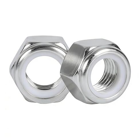 #10-24 صواميل قفل، 60 قطعة 304 (18-8) صواميل قفل من النايلون من الفولاذ المقاوم للصدأ، صواميل نيلوك بخيط قياسي بوصة in Kuwait