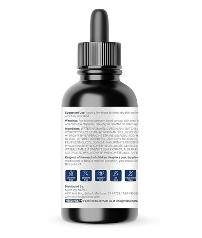 Hyaluronic Acid Serum with Vitamin B5 for Face | Lightweight Hydrating Face Serum for Dry & Sensitive Skin | 4 Types of HA at 2% with Vitamin C & E | Oil-Free & Fragrance-Free, 4 fl oz in Saudi Arabia