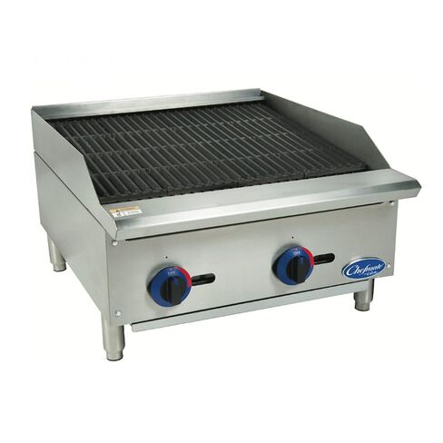 Globe C24CB-SR Chefmate 24 "شواية غاز اقتصادية Char Lava، 70.000 وحدة حرارية بريطانية، NSF in Saudi Arabia