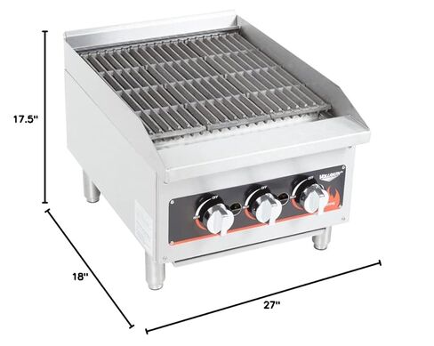 Vollrath 407292 Cayenne 18-Inch Countertop Charbroiler, Stainless Steel - 60,000 BTU in Saudi Arabia