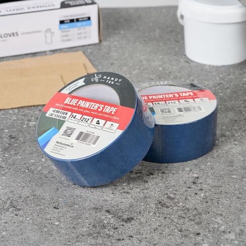 Restaurantware Painter Tape 2 Inch x 54 Yards 1 Roll Multi-Surface Blue Masking Tape Sticks for Upto 6 Days, Hand Tearable Without Leaving Residue Rubber Adhesion for Indoor Painting Use in Saudi Arabia